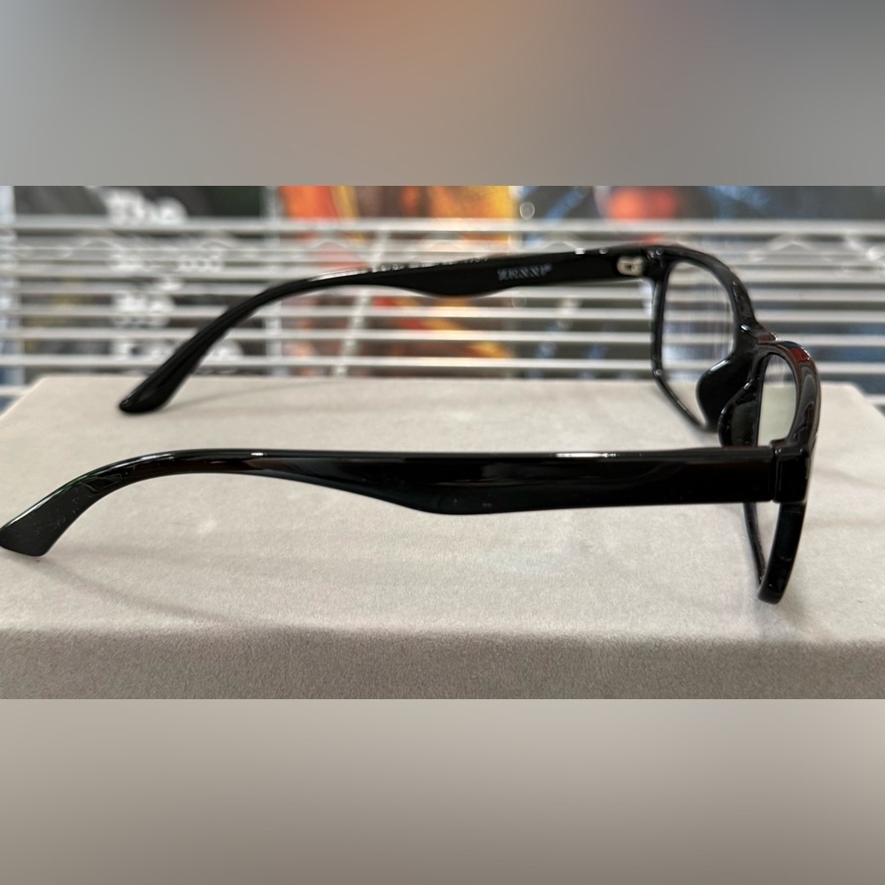 Zenni Eyeglass Frames and Case Black Rectangle Lightweight - Picture 10 of 14